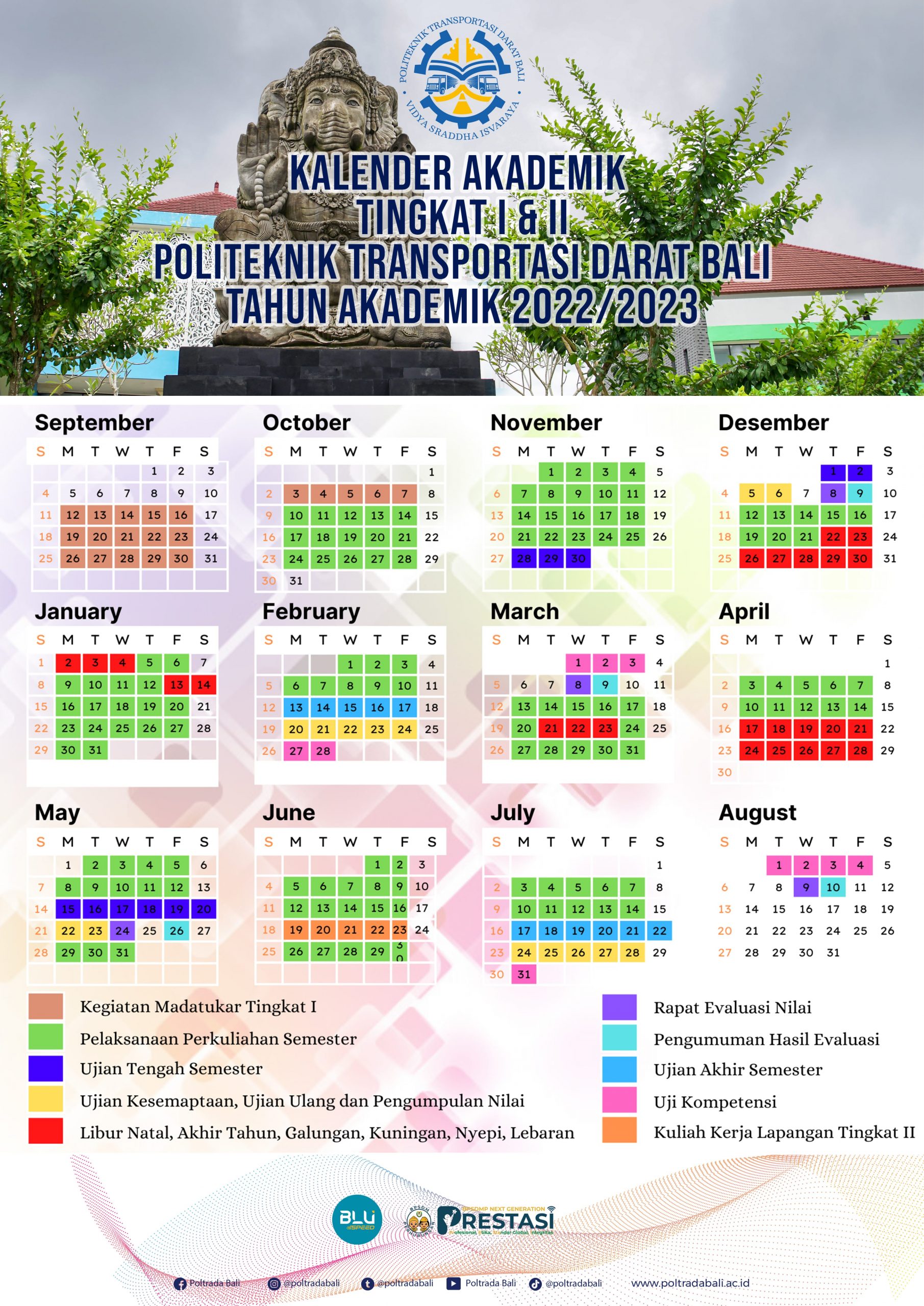 Kalender Akademik Politeknik Transportasi Darat Bali Tahun Akademik